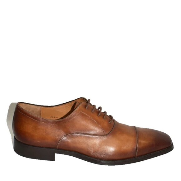 Magnanni Toro Cap Toe Oxford Cuero Brown Leather Size 9.5 US 24316 DD486 main image 5